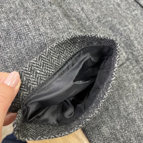 Vintage Barrington Herringbone Tweed Wool Sport Coat Jacket 44L Two Button Gray - Picture 11 of 16